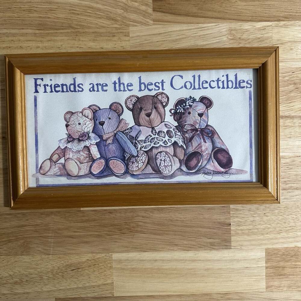 Vintage Teddy Bear Friends Are The Best Collectibles Framed Photo